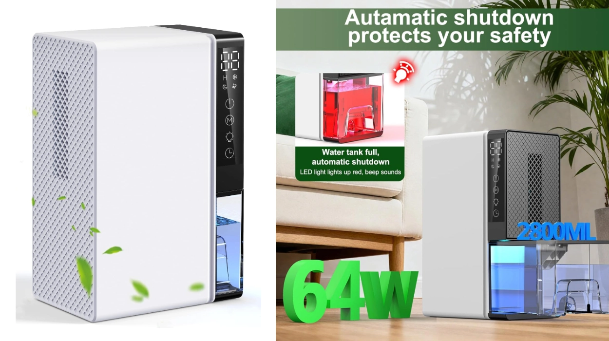 Deshumidificador eléctrico portatil de 2,8l