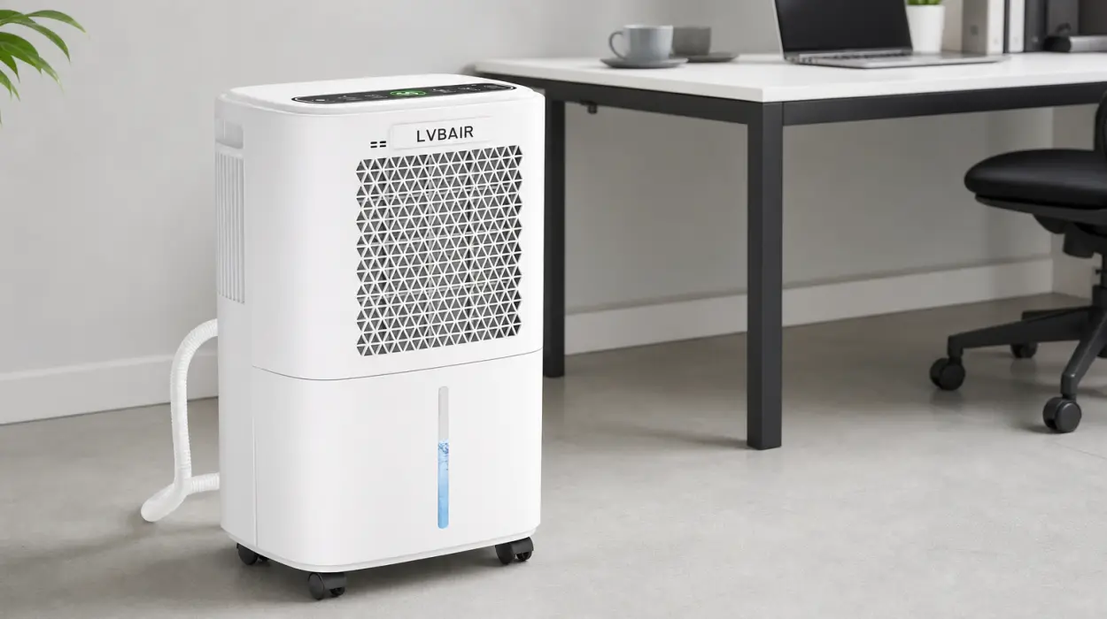 Deshumidificador portátil de 12 l/día con 3 modos y control inteligente de humedad