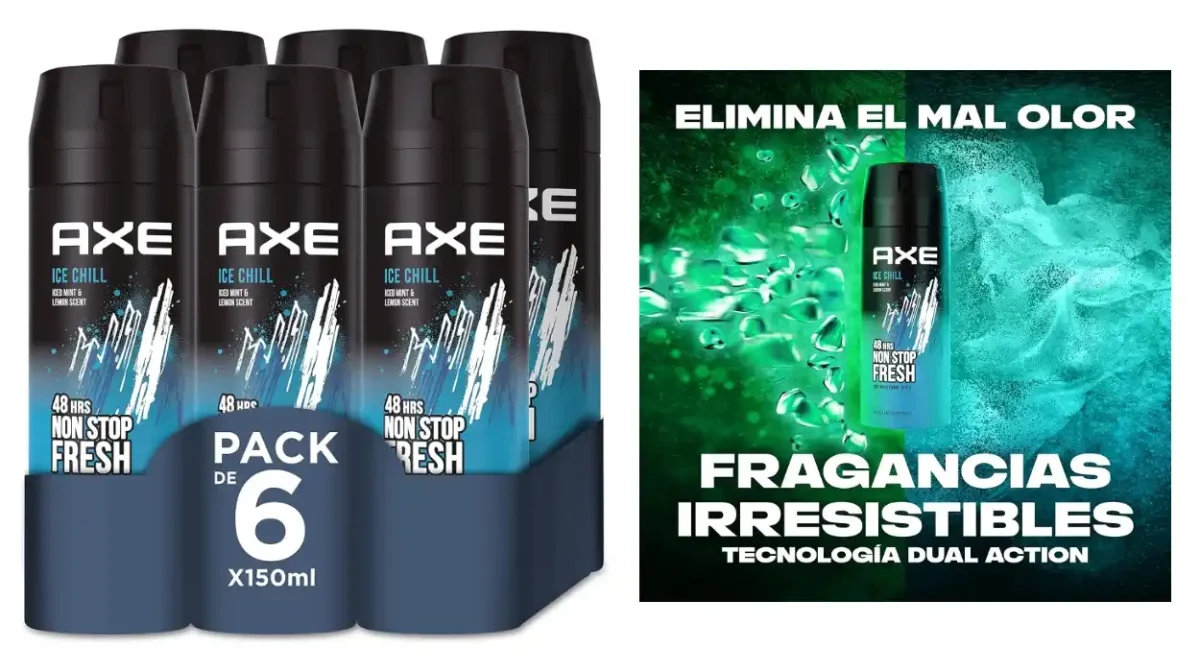 Pack x6 Desodorante Axe Ice Chill de 150 ml para hombre