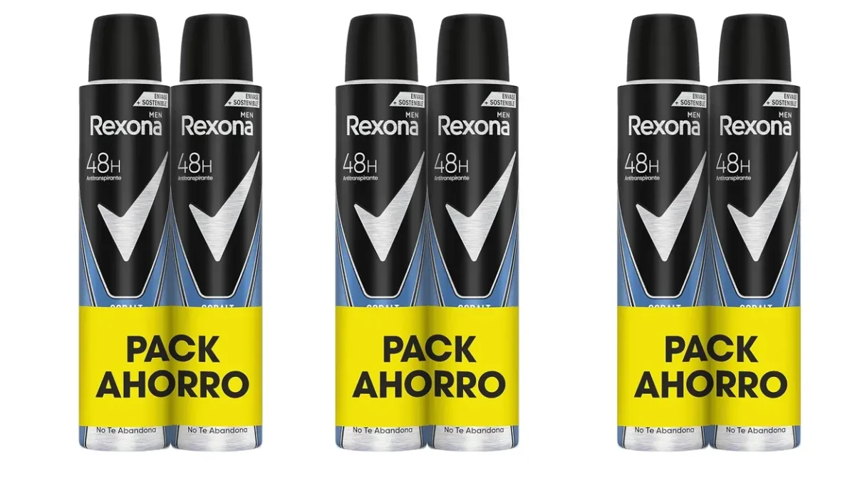 Pack x6 Desodorante Rexona Men Cobalt Dry 200 ml