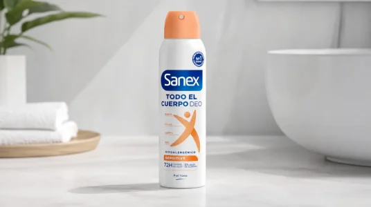 Desodorante corporal Sanex Deo Sensible en spray de 150 ml para manos, axilas, cuerpo y pies