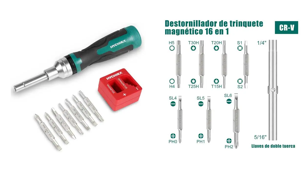 Destornillador de trinquete Hychika barato