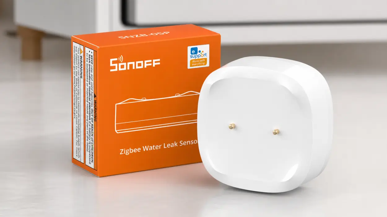 Detector de agua SONOFF SNZB-05P Zigbee con alertas en tiempo real
