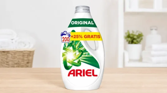 Pack x4 detergente líquido Ariel Original de 2,25 l para 200 lavados