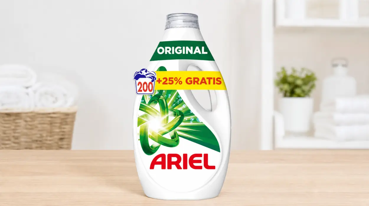 Pack x4 detergente líquido Ariel Original de 2,25 l para 200 lavados
