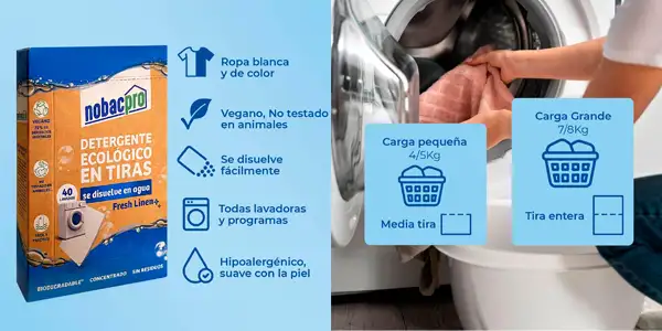 detergente en tiras NobacPro Fresh Linen oferta