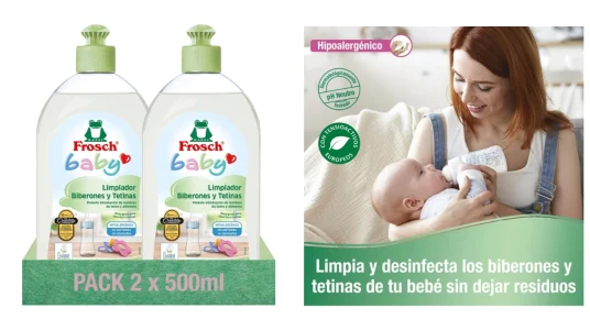 Detergente Frosch Baby para biberones