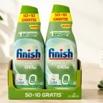 Reckitt Finish Power Gel 0%: detergente en gel para lavavajillas sin perfume, 2 unidades con 120 dosis