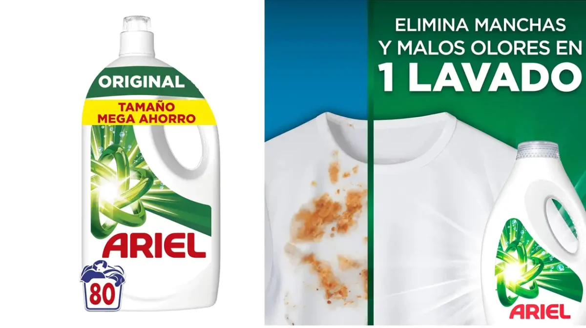 Ariel líquido 80 lavados