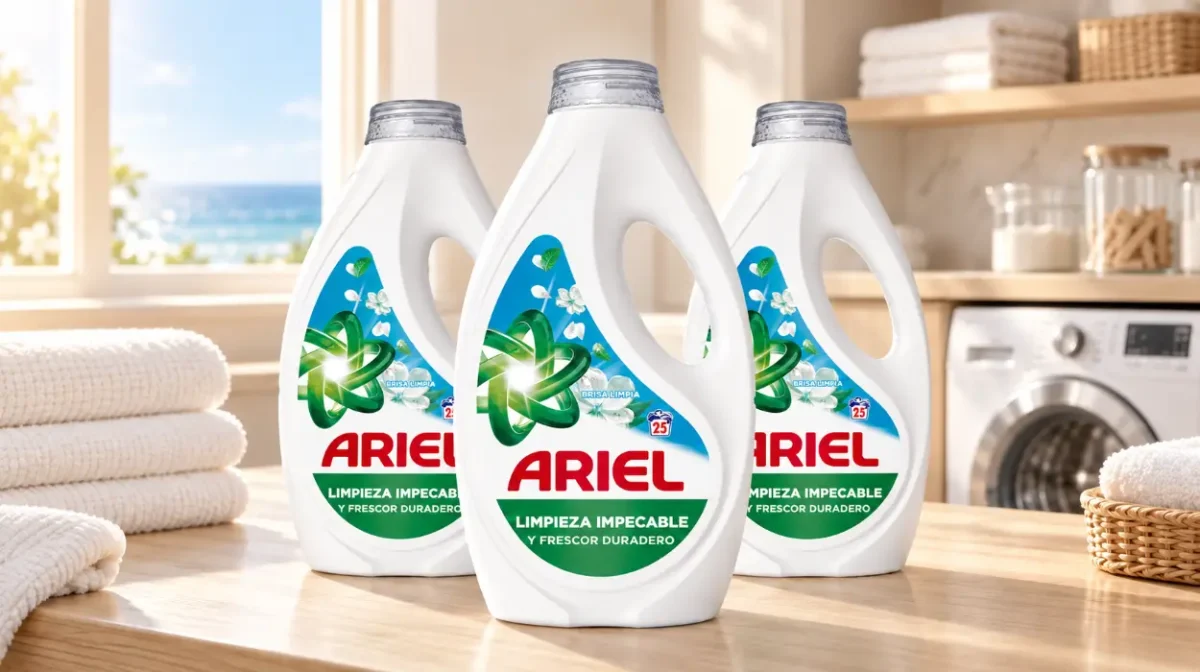 Pack x3 Detergente líquido Ariel Costa Mediterránea Brisa Marina & Jazmín (75 dosis en total)