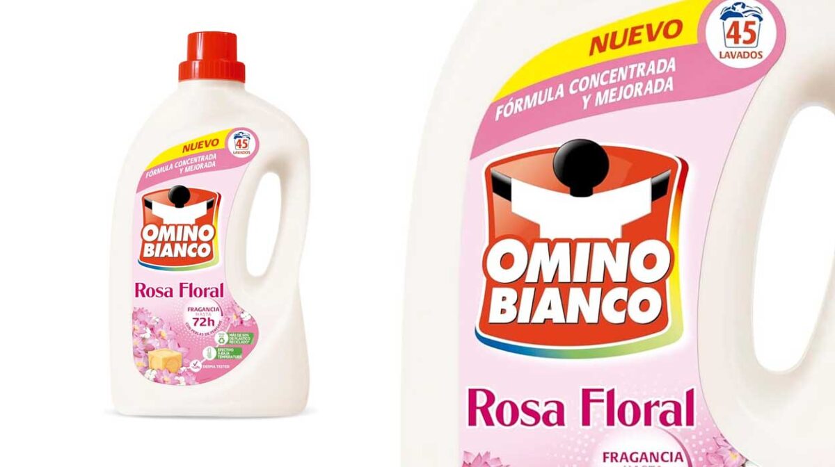 Detergente líquido Omino Bianco Rosa Floral de 1.800 ml