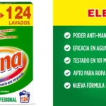 Detergente en polvo Elena para 124 lavados