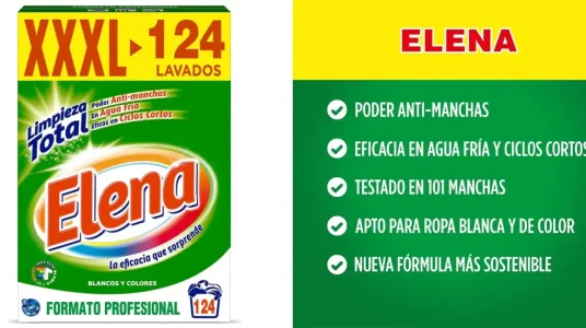 Detergente en polvo Elena para 124 lavados