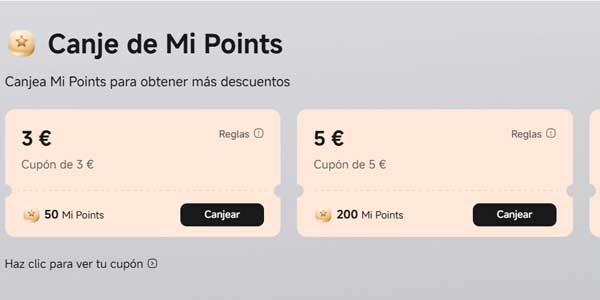 Cupones Xiaomi Mi Points