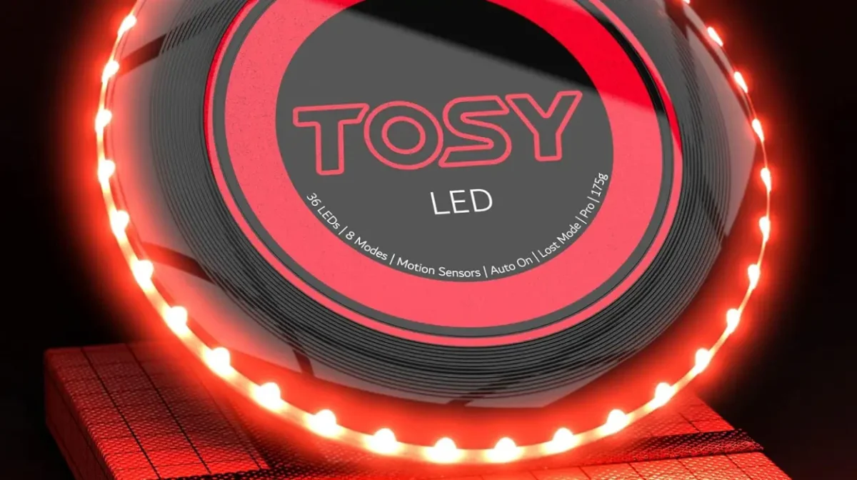 Disco volador TOSY de 36 LEDs, iluminación automática y modos inteligentes, ideal para niños y adolescentes