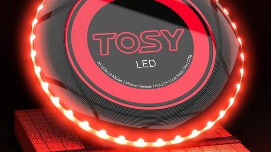 Disco volador TOSY de 36 LEDs, iluminación automática y modos inteligentes, perfecto para niños y adolescentes