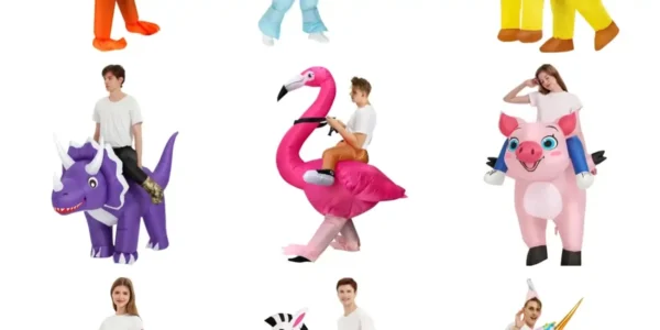 Chollo disfraces de persona cabalgando animales inflables