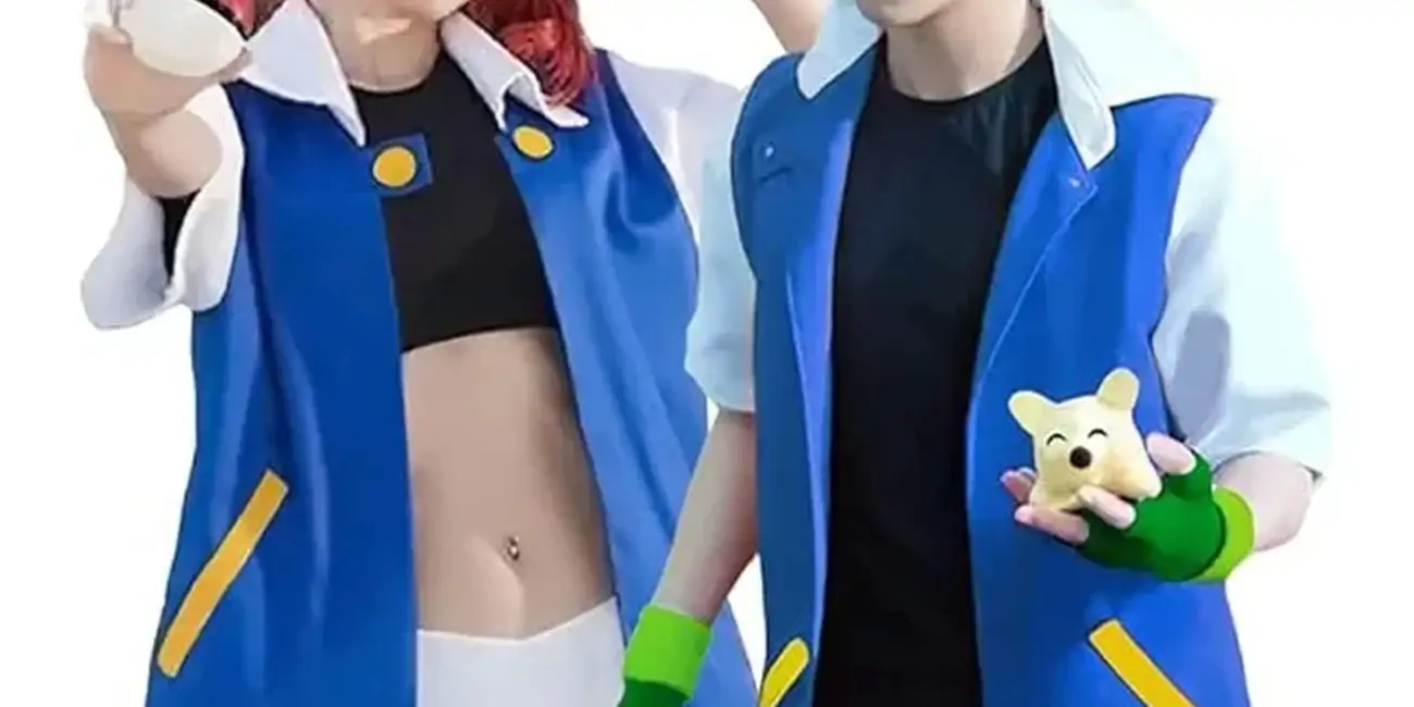 Disfraz de entrenador Pokémon con varios accesorios