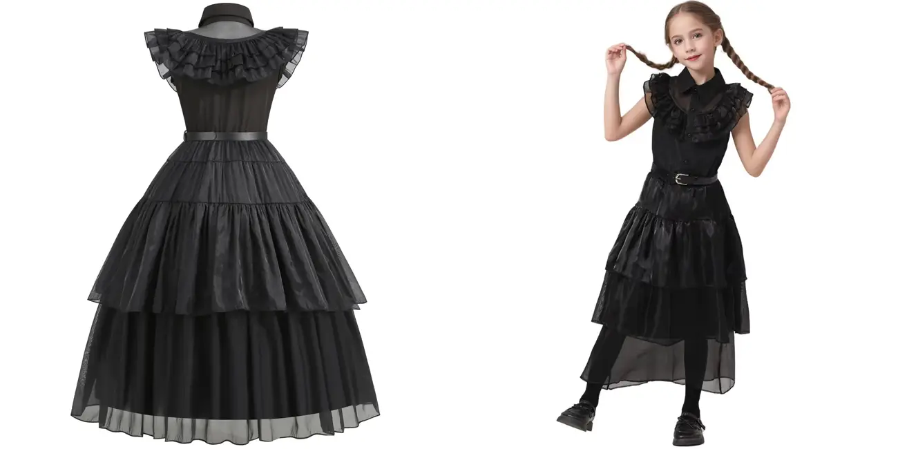 Disfraz infantil de Miércoles Addams