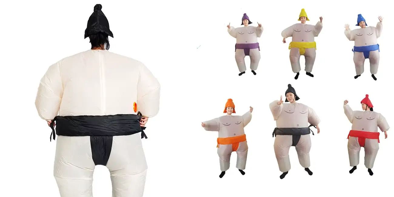 Disfraz de luchador de sumo inflable