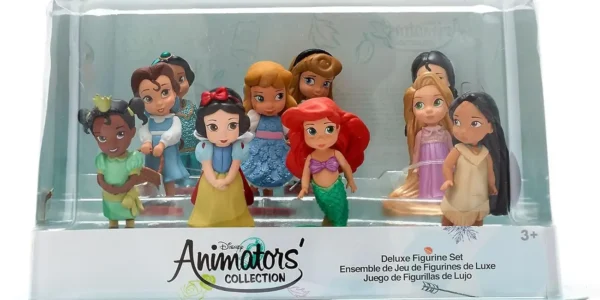 Chollo disney store official, princesas, set de juego de figuritas animators, 10 muñecas