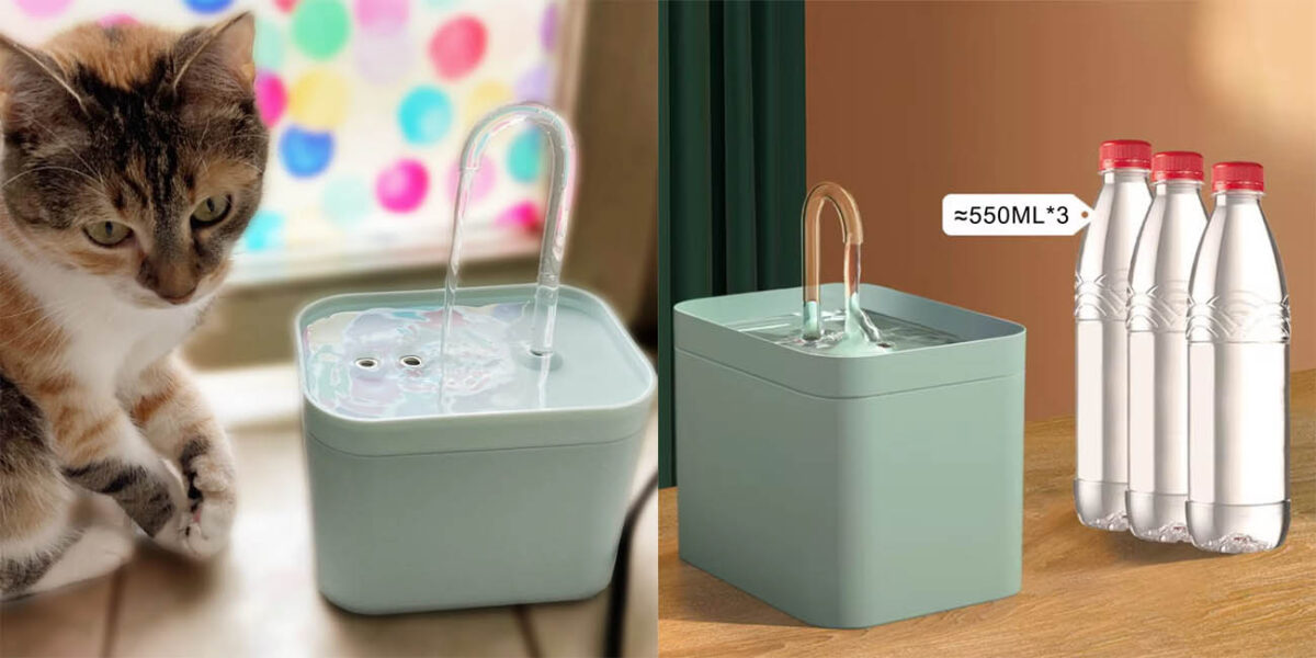 Fuente de agua automática de 1,5 litros para mascotas