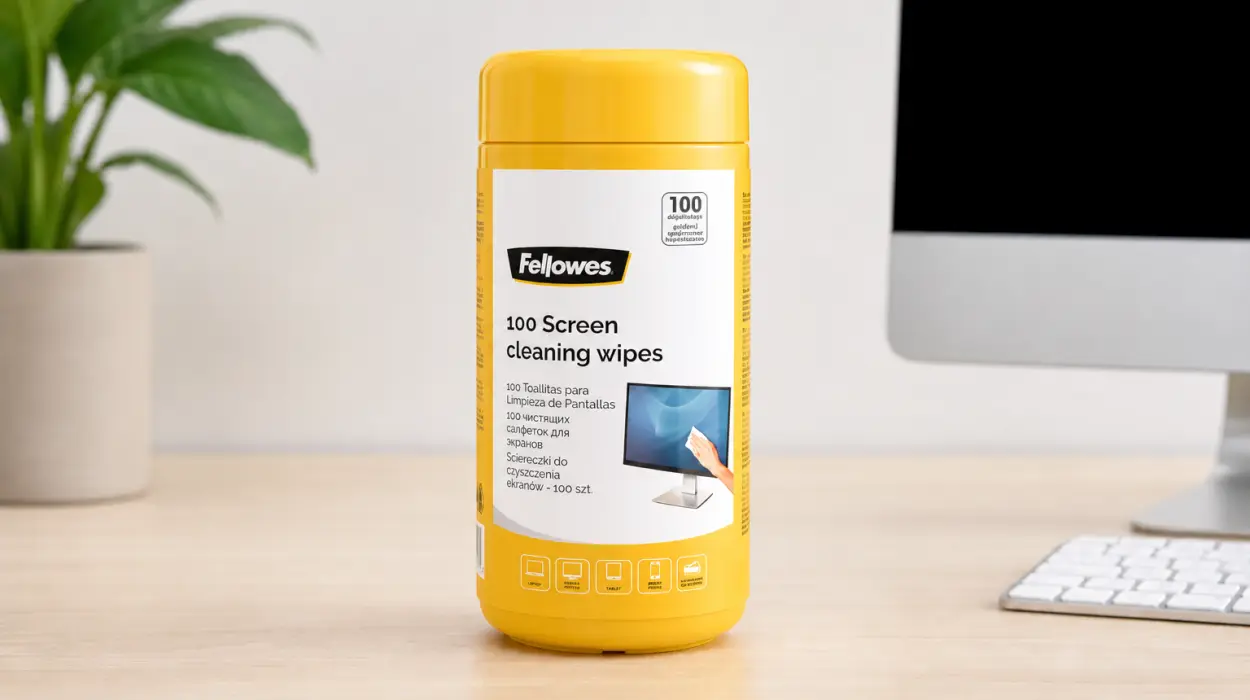 Dispensador con 100 toallitas limpiadoras de pantalla Fellowes
