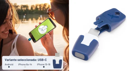 dispositivo antimosquitos Heat-It para aliviar picaduras con tu smartphone