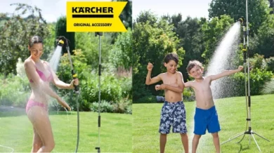 ducha-de-jardin-karcher-2-en-1-con-altura-ajustable-tripode