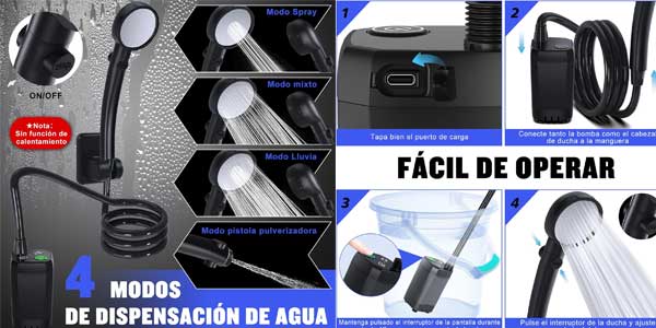 Ducha portátil camping Spopal oferta