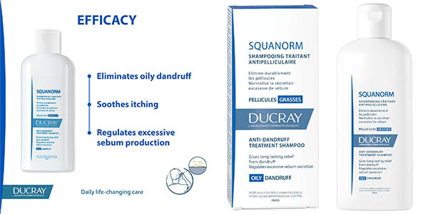 Ducray Squanorm champú caspa grasa chollo