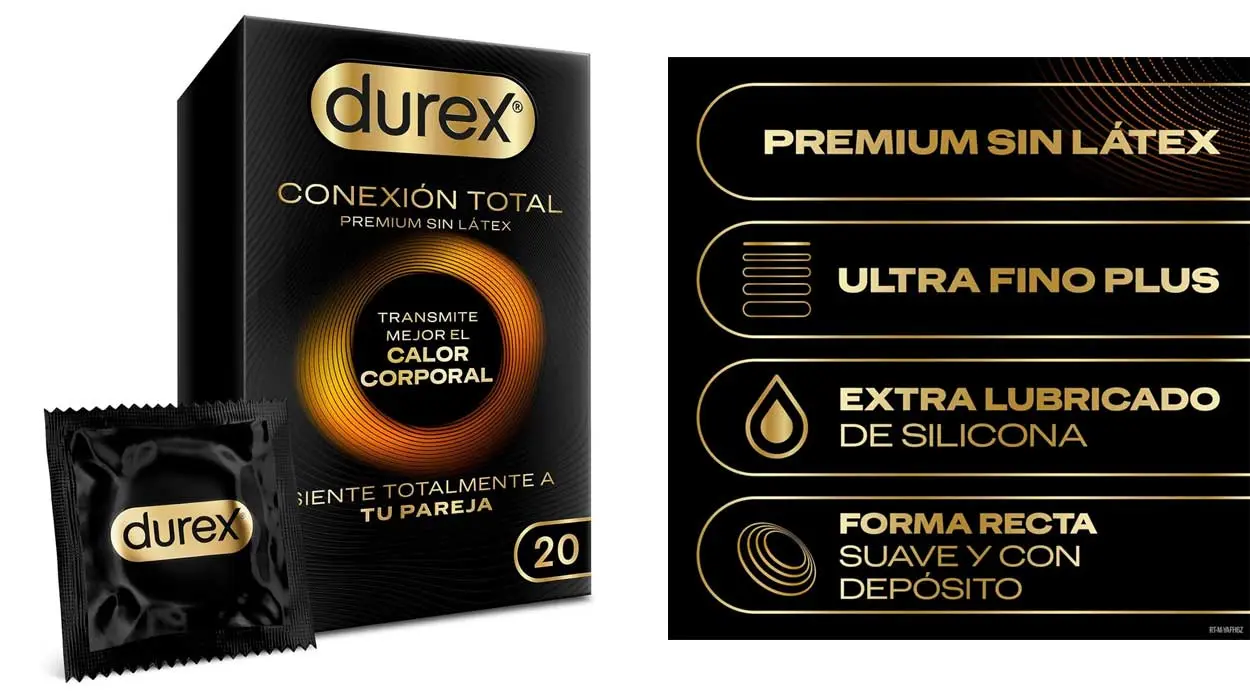  Durex Conexión Total Preservativo Ultra Fino Plus sin Látex