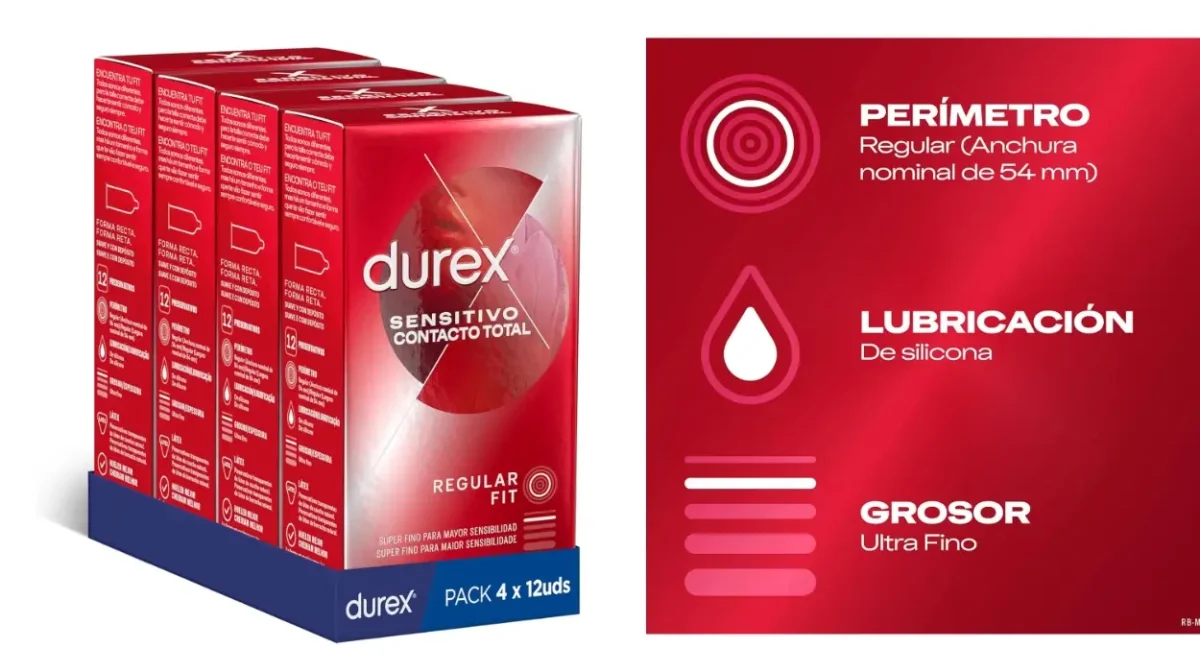Pack x48 Preservativos Durex Sensitivo Contacto Total