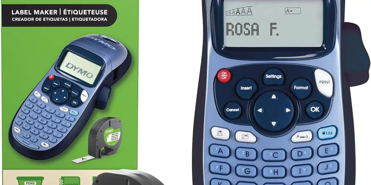 DYMO LetraTag LT-100H etiquetadora | Impresora de etiquetas portátil | Teclado ABC / Pantalla LCD de 13 caracteres | Perfecta para la oficina o para el hogar