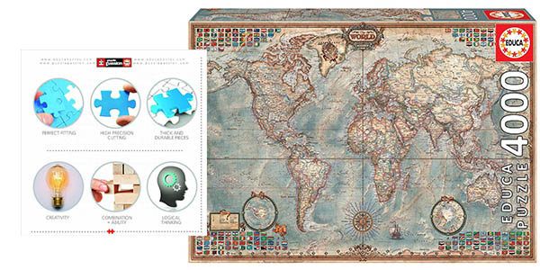 Educa mapa político mundo puzle oferta
