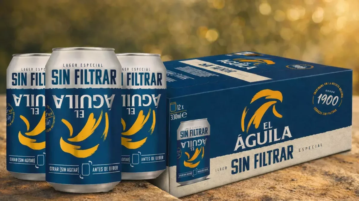 Pack x24 latas El Aguila Cerveza Especial sin filtrar de 33 cl
