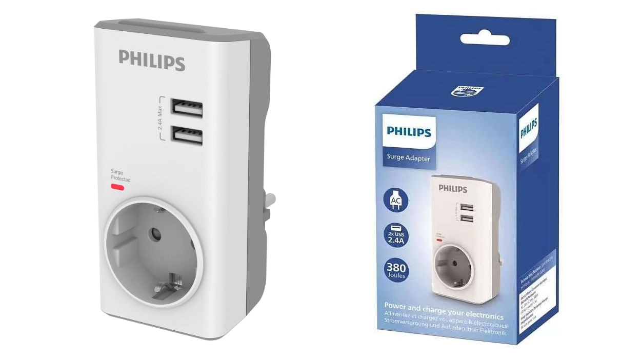 Enchufe Philips con 2 USB