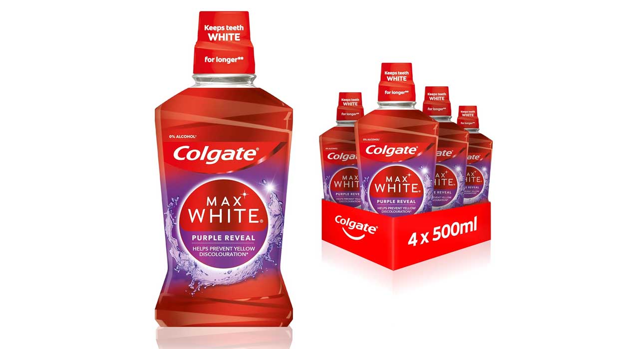 Enjuague bucal Colgate Max White Purple Reveal barato