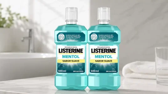 2 Enjuague bucal Listerine Mentol Sabor Suave