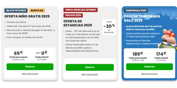 Entrada gratis Parc Astérix oferta
