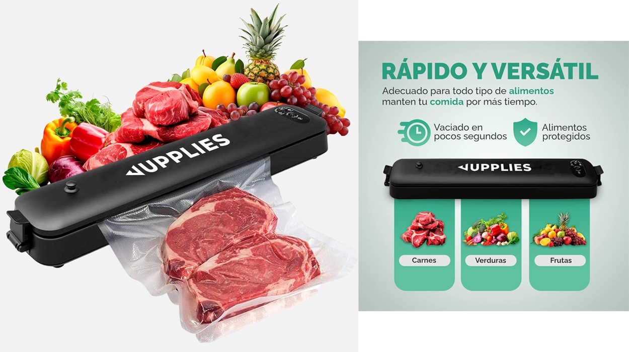 envasadora al vacío Jupplies con 50 bolsas