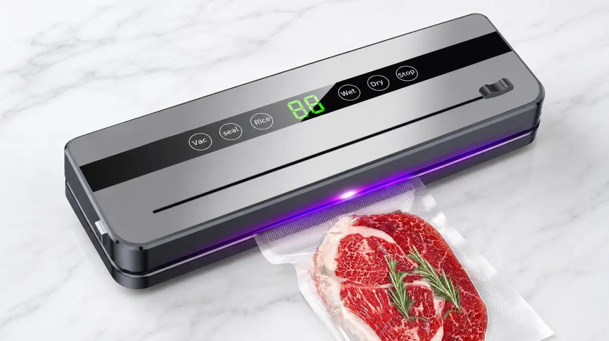 Máquina selladora al vacío para alimentos secos y húmedos con UV