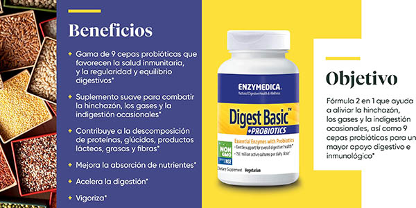 Enzymedica Digest Basic Live Bacteria cápsulas chollo