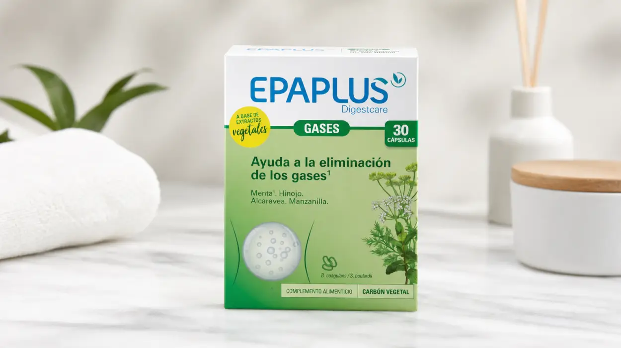 Complemento alimenticio EPAPLUS Digestcare Gases con menta, hinojo y manzanilla