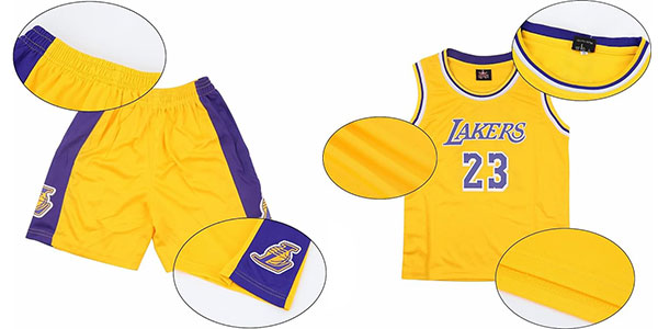Réplica de la equipación de los Lakers infantil barata