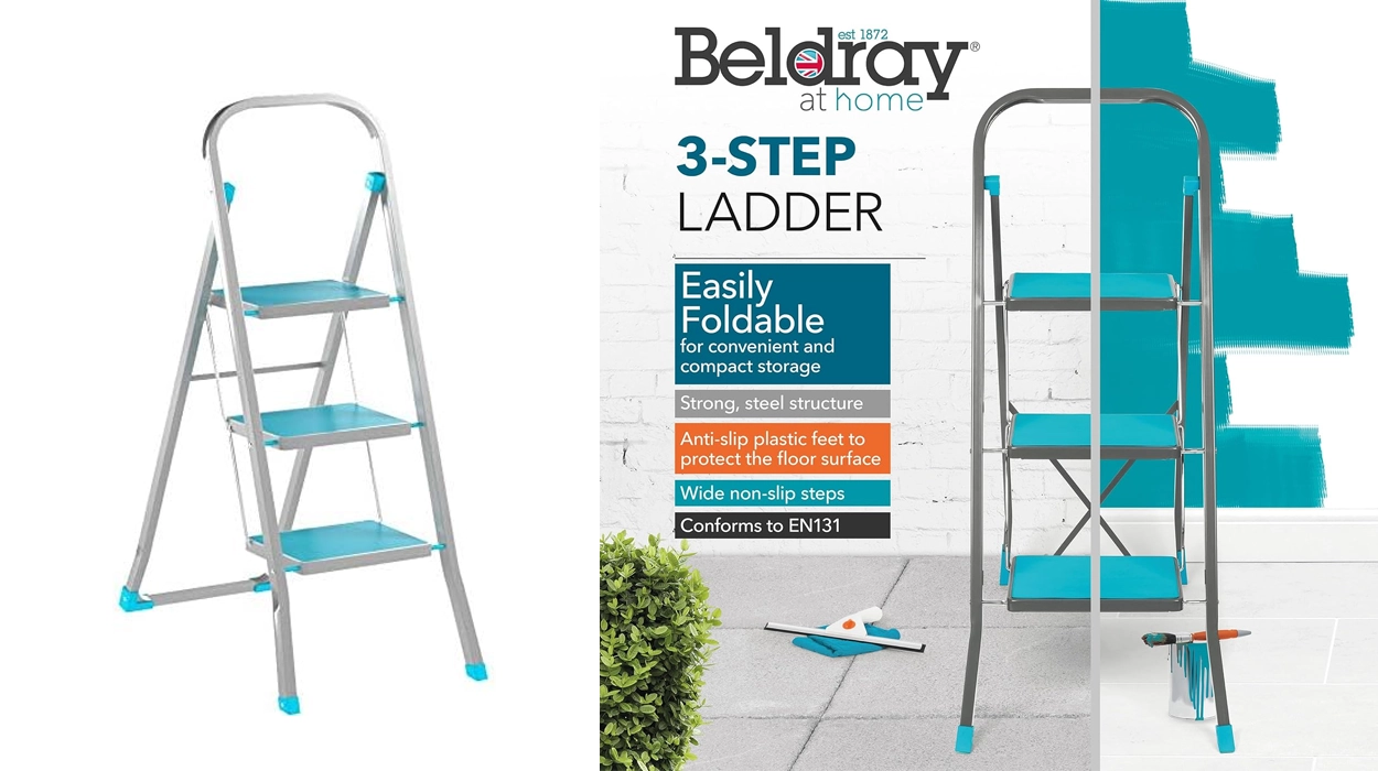 escalera plegable Beldray de 3 peldaños