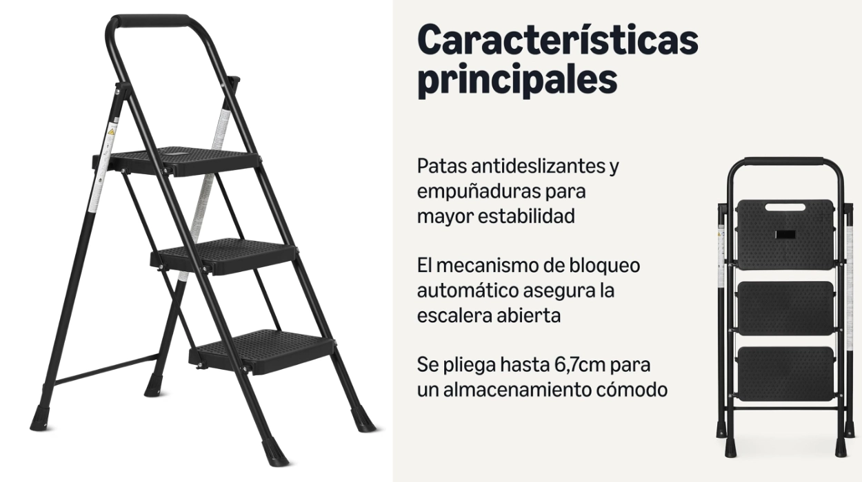 escalera-plegable-amazon-basics-segura-y-compacta