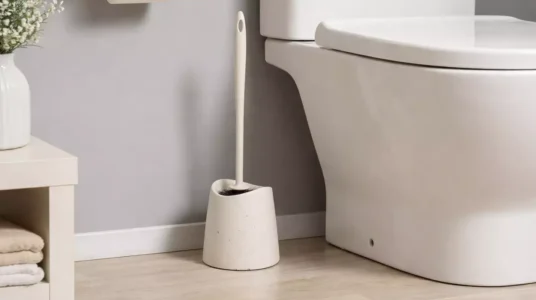 Escobilla WC TATAY Materiales resistentes con cepillo fijo y duradero para buena higiene