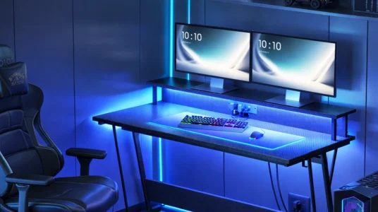 escritorio con luz LED Vasagle