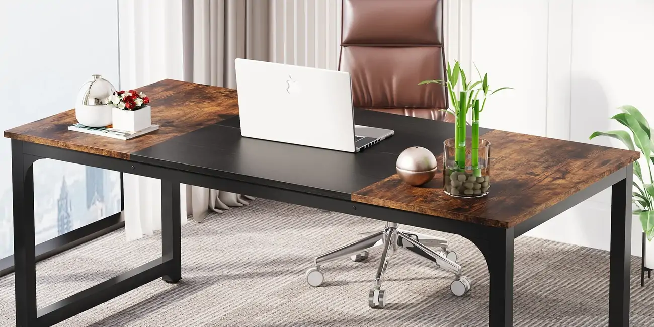 Escritorio de oficina grande Tribesigns